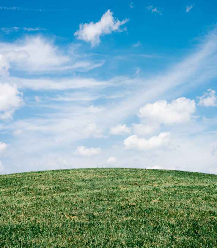 green grass field under white clouds
