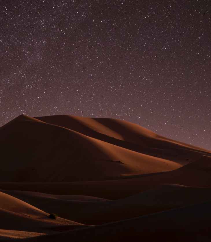 desert during nighttime